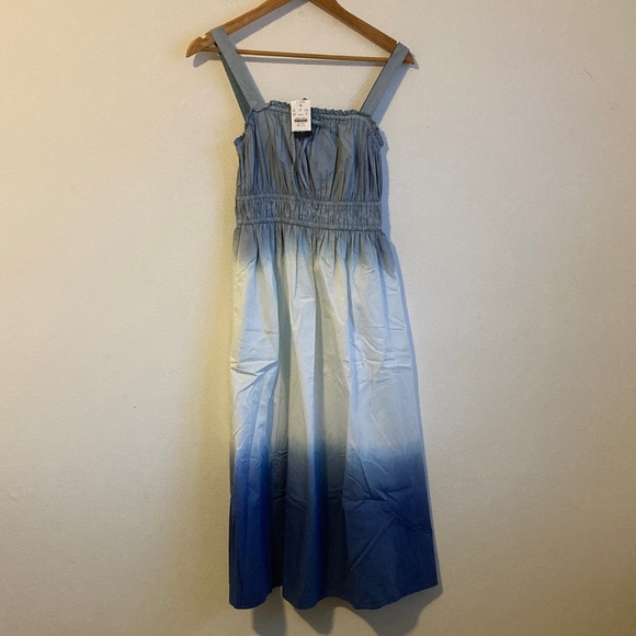J Crew Ombré Midi Dress XS‎ Blue - Picture 2 of 5